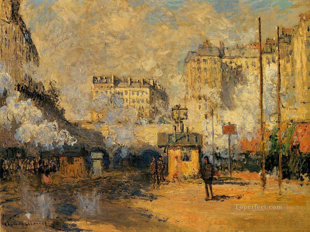 Exterior de la estación Saint Lazare Efecto de la luz solar Claude Monet Pintura al óleo